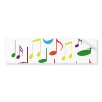 Rainbow Notes Bumper Sticker bumper stickers by SjStevenson Rainbow Notes Bumper Sticker bumper stickers