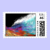 Rainbow Ocean Postage Stamp
