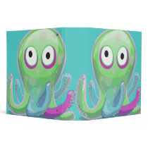 rainbow octopus blue notebook binders