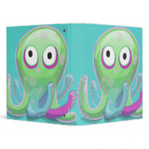 rainbow octopus blue notebook binders