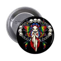 "Rainbow Of Bones" Button