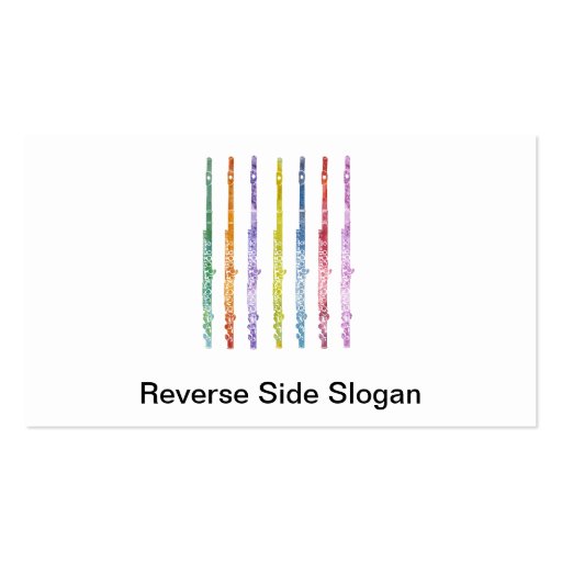 Rainbow of Flutes Business Cards (back side)