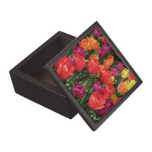 Rainbow Of Tulips Premium Jewelry Boxes
