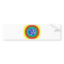 Rainbow_om bumper stickers by Deepsy Rainbow_om bumper stickers
