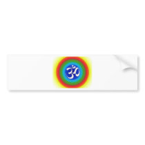 Rainbow_om bumper stickers by Deepsy Rainbow_om bumper stickers