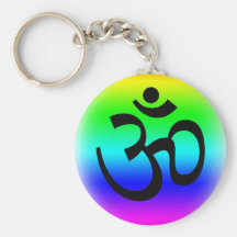 Rainbow Om Key Chains