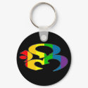 Rainbow OM keychains by Parama Rainbow OM keychains