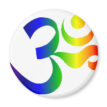 Rainbow OM Magnet by rainbowdharmakids Rainbow OM Magnet