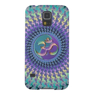 Rainbow Om Yin-Yang Fractal Galaxy S5 Case
