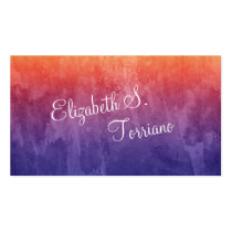 Rainbow Ombre Watercolor business cards