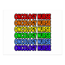 Rainbow Oncology Nurse Postcard