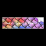 Rainbow optical illusion bumper stickers