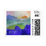 Rainbow Orchid Petal Sunset RSVP Small Postage