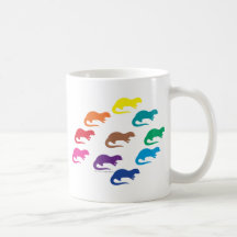 Rainbow Otters Coffee Mugs