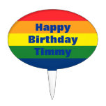 Rainbow Oval Cake Topper