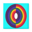Rainbow oval opposite. magnet