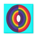 Rainbow Oval Opposite Fridge Magnet