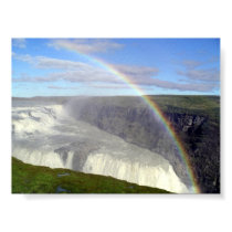 Rainbow over Gullfoss waterfall Iceland posters