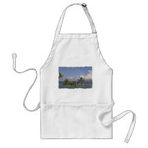 Rainbow over the Ocean with Palm Trees Apron