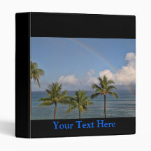 Rainbow over the Ocean with Palm Trees Binders
