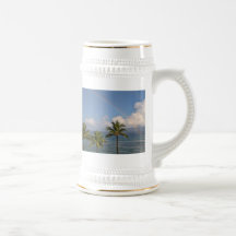 Rainbow over the Ocean with Palm Trees Coffee Mug