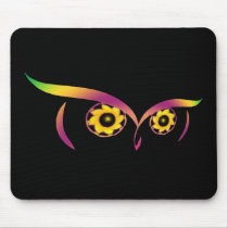 rainbow owl mousepad mousepads