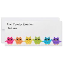 Rainbow Owls Personalized Announcement