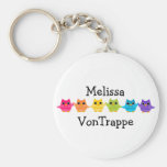 Rainbow Owls Key Chain