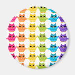 Rainbow Owls Magnets
