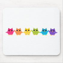 Rainbow Owls Mousepad