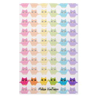 Rainbow Owls stationery