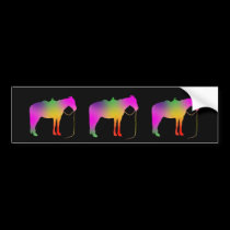 Rainbow paint horse bumper sticker bumper stickers