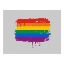 Rainbow Paint Post Card