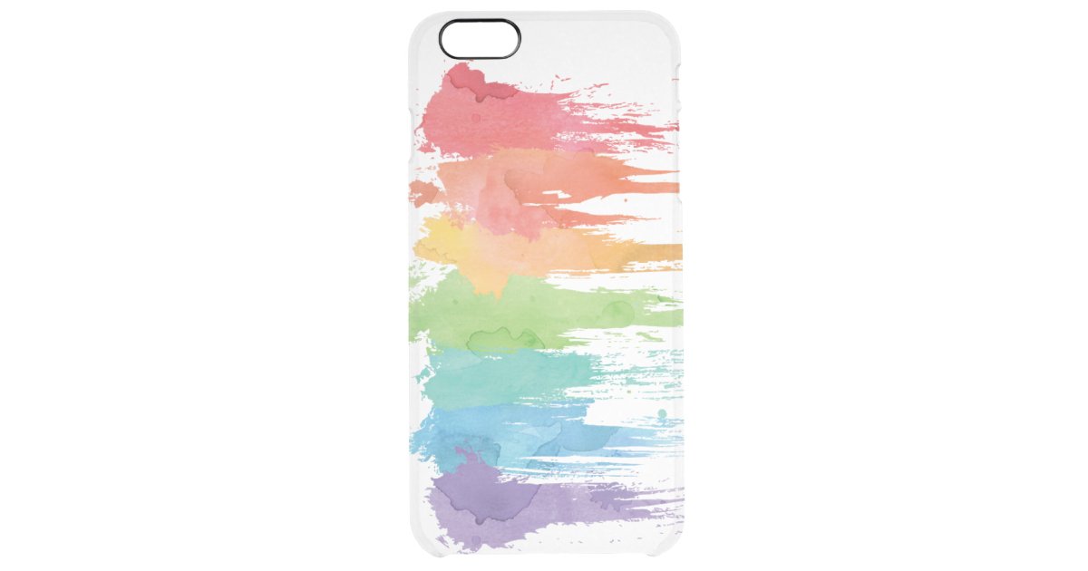 Rainbow Paint Splash Clear Iphone Case Uncommon Clearlya