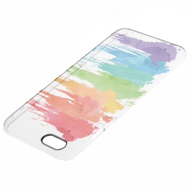 Rainbow Paint Splash Clear iPhone Case Uncommon Clearlyâ„¢ Deflector iPhone 6 Plus Case-3