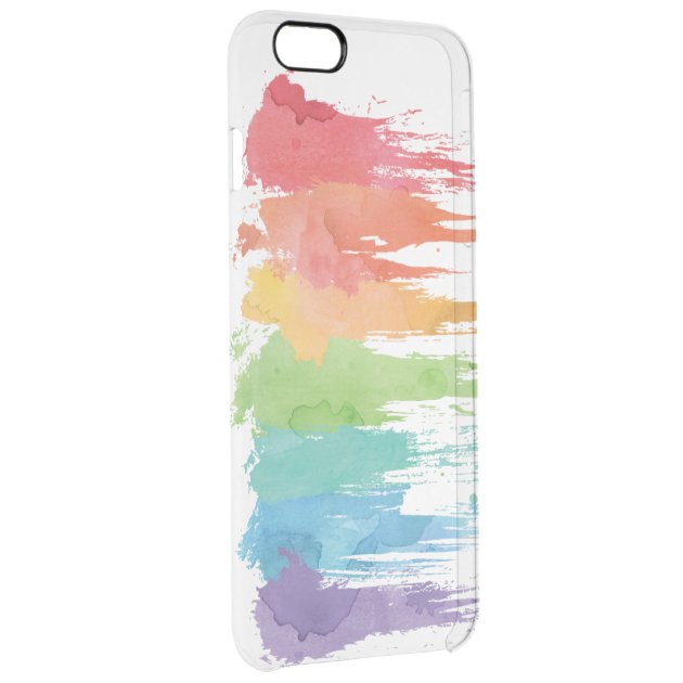Rainbow Paint Splash Clear iPhone Case Uncommon Clearlyâ„¢ Deflector iPhone 6 Plus Case-2