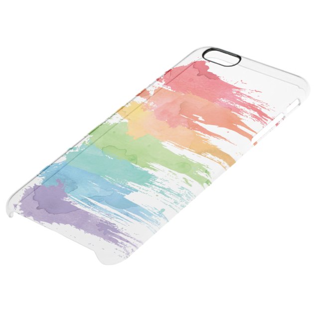 Rainbow Paint Splash Clear iPhone Case Uncommon Clearlyâ„¢ Deflector iPhone 6 Plus Case-4