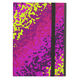Rainbow Paint Splatter Abstract Purple Pink Green iPad Cover