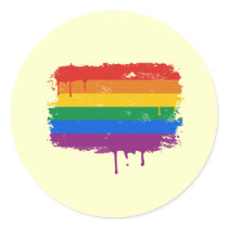 Rainbow Paint Round Sticker