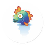 Rainbow Parrotfish - My Conservation Park Round Stickers