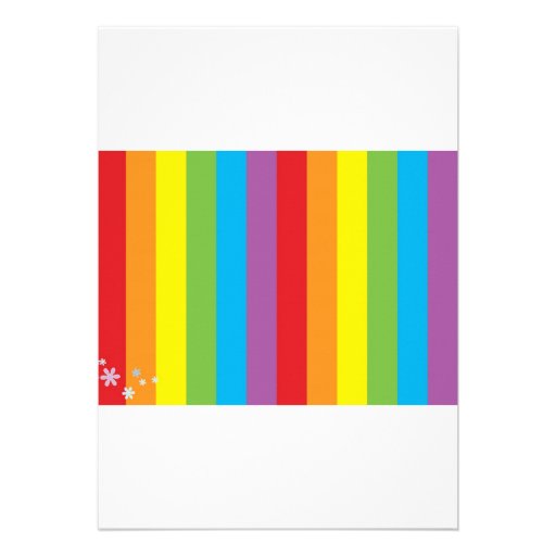 Rainbow Party photo Invitations for girls