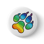 Rainbow Paw Button