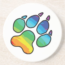 Rainbow Paw Coaster coasters