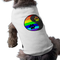 Rainbow Paw Yin Yang pet clothing by dogteesandmore Rainbow Paw Yin Yang pet clothing