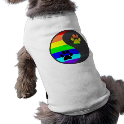Rainbow Paw Yin Yang Pet Clothes by dogteesandmore