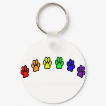 Rainbow Pawprints keychains by RIPetshopboy Rainbow Pawprints keychains