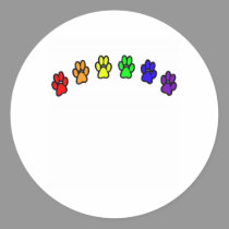 Rainbow Pawprints stickers