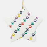 Rainbow Paws Ornament