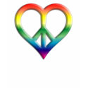 Rainbow Peace and Love Ladies Baby Doll (Fitted) t-shirts