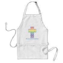 Rainbow Peace Cross aprons